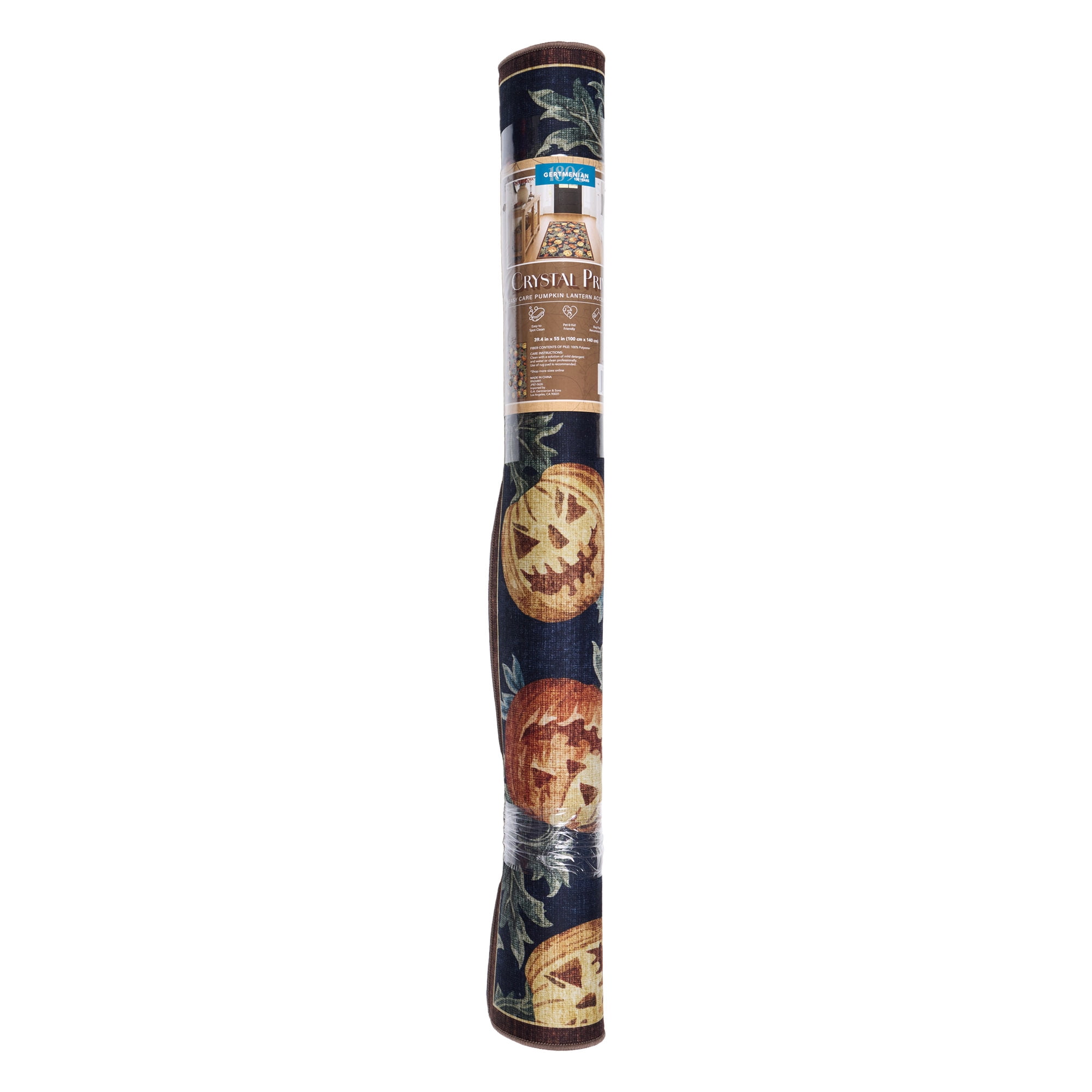 Jack O'lantern Printed Runner, 40"x55", Polyester pile