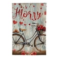 thumbnail image 2 of PHYHOO Valentine's Day Love Roses Flower Bicycle Garden Flag, Home Outdoor yard Valentine's Day Lawn Garden Flag Decoration -A White, 2 of 6