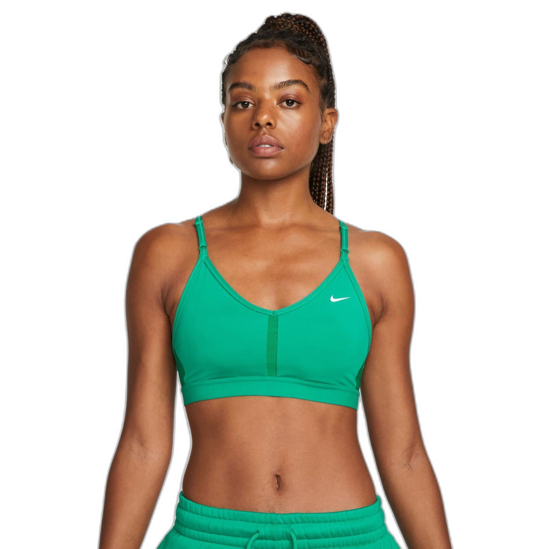 Nike Yoga Indy Women's Light-Support Padded Metallic Tape Sports Bra,  Teal/Silver, Small : : Clothing, Shoes & Accessories