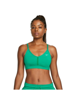 Nike Dri-fit High Neck Sports Bra in Green