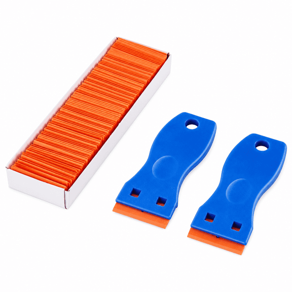 2 Pack Multi Purpose Plastic Razor Scraper Tool Ideal For Home Kitchen Cleaning And DIY Projects