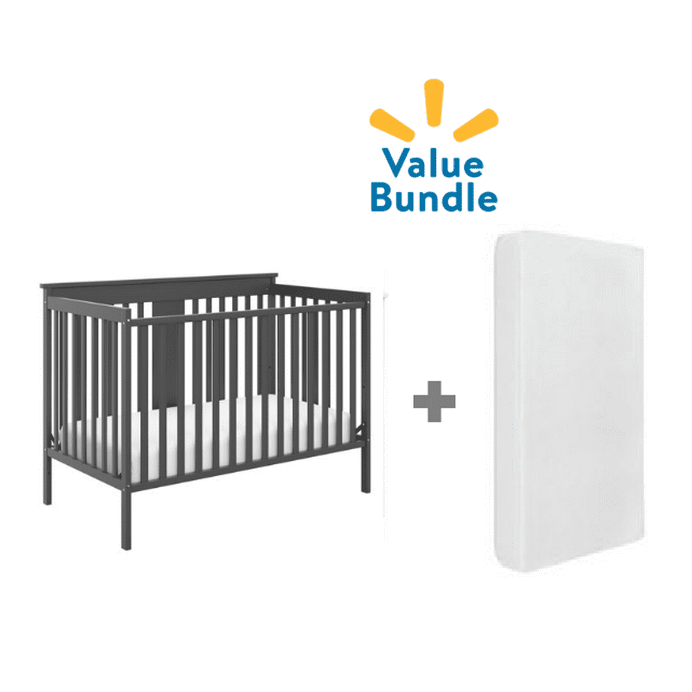 Storkcraft Mission Ridge Convertible Crib + Graco Premium Foam Mattress