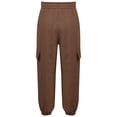 thumbnail image 3 of Kaerm Kids Girls Joggers Casual Cargo Pants High Waist Jazz Hip Hop Legging Casual Loose Trousers Brown 120, 3 of 6