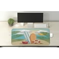 thumbnail image 2 of Graphic Beach Computer Mouse Pad, Summer Holiday Fun Cartoon with Surf Broads Sand Bucket and Shell, Rectangle Non-Slip Rubber Mousepad X-Large, 35" x 15" Gaming Size, Multicolor, by Ambesonne, 2 of 2