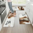 thumbnail image 4 of YIMEIS Highland Cow Floral Crown Farm Fall Kitchen Mats Set of 2,Xmas Winter Seasonal Farmhouse Home Seasonal Decorations Rugs for Floor - 16''*24'' and 17''*47'' in, 4 of 10