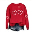 thumbnail image 2 of Xuyuer Valentine's Sweatshirt for Women Cute Love Heart Shirts Casual Long Sleeve Valentine Tshirt Clothes Tops, 2 of 7