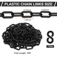 thumbnail image 2 of Uxcell Black Plastic Chain, 16 ft 6mm Safety Barrier Chain for Crowd Control, 2 of 7