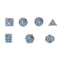 thumbnail image 3 of Juego de dados de metal, dados de juego de mesa portátiles hechos a mano poliédricos huecos para juegos de mesa, color azul, 3 of 9