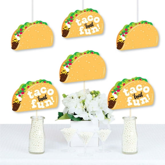 Big Dot of Happiness Taco 'Bout Fun - Decorations DIY Fiesta Essentials - Set of 20