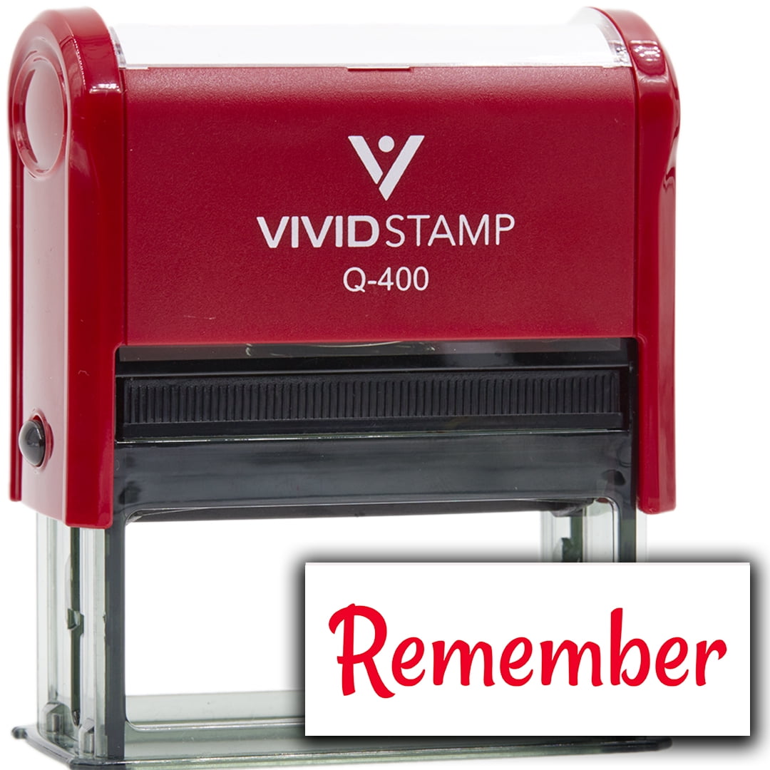 (3 pack) All Quality Remember Self-Inking Rubber Stamp | Agenda Planning Stamps (Red Ink) - Q-400