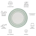 thumbnail image 6 of Safavieh Courtyard Ercan Bordered Indoor/Outdoor Area Rug, Ivory/Green, 5'3" x 5'3" Round, 6 of 10