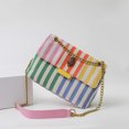 thumbnail image 3 of KURT GEIGER LONDON Bolsos de lona de gran capacidad, bolso de hombro a rayas de colores, bolso cruzado de ocio para mujer, 3 of 5