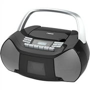NAXA Electronics NPB-268 قرص مضغوط محمول / كاسيت Boombox (فضي / أسود)