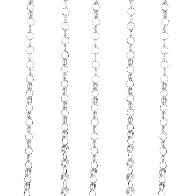 Crystal Glass Bead Curtain Room Divider, 1M Length Octagonal Prism Doorway Wedding Window Hanging Decor for Living Room