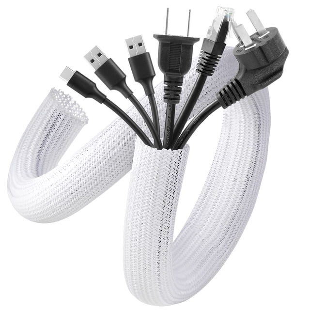 Funda para cables AGPTEK, organizador de cables, gestión de cables, 2 m