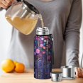 thumbnail image 4 of 20 Oz Pioneer Flower Coffee Tumbler Double Wall Insulated Stainless Steel Water Bottle | Metal Reusable Thermoses Flask with Cup Cap | Leak & Sweat Proof with Anti-Dust Lid, 4 of 7