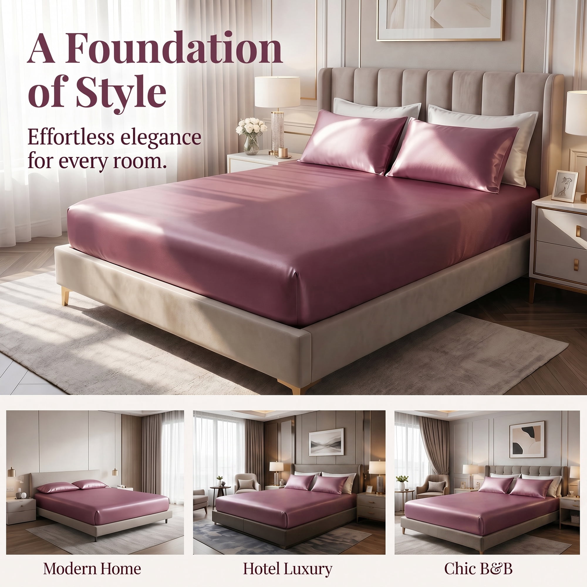 Unique Bargains Fitted Sheet Polyester Bed Sheets Anti Wrinkle for Sleep 78.0"x79.9" Rose