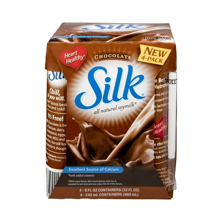 Silk All Natural Chocolate Soymilk - 4 CT