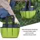 thumbnail image 5 of Bolsa de herramientas portátil para exteriores, cinta de tela Oxford, placa de PE, bolsa de almacenamiento de jardín de gran capacidad, fondo verde y gris, 2024, 5 of 5