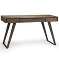 thumbnail image 1 of SIMPLIHOME Lowry SOLID WOOD and Metal Modern Industrial 54 inch Wide Home Office Desk, Writing Table, Workstation, Study Table Furniture in Rustic Natural Aged Brown with 2 Drawerss, 1 of 2