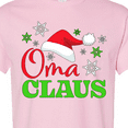 thumbnail image 4 of Inktastic Oma Claus with Christmas Santa Hat and Snowflakes T-Shirt, 4 of 5