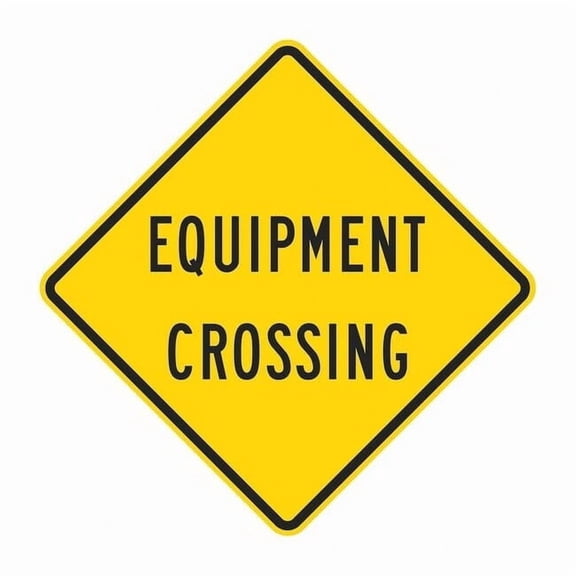 Lyle Equipment Crossing Traffic Sign,12"x12" T1-1573-DG_12x12