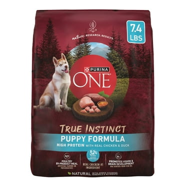 Purina ONE True Instinct with Real Chicken and Duck High Protein Dry Puppy Food Formula Natural with Added Vitamins, Minerals and Nutrients, 7.4 lb Bag