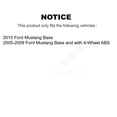 thumbnail image 2 of Transit Auto Front Hub Bearing Assembly Disc Brake Rotors and Ceramic Pads Kit for Car Ford Mustang KBB-122244, 2 of 11