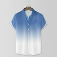 thumbnail image 2 of zfhfof Men's Gradient Dress Shirts Short Sleeve Button Down Shirt Hawaiian Summer Beach Casual T Shirts, 2 of 5