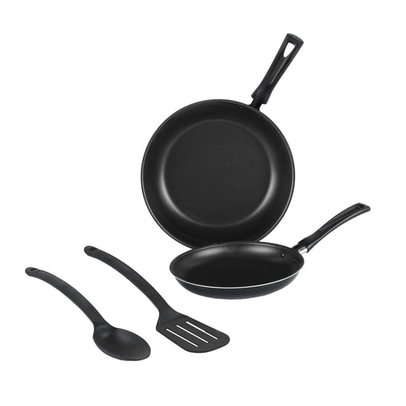 Juego de Sartenes Deleite Gran Torino Antiadherente más Utensilios 4 Piezas Negro