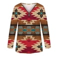 thumbnail image 5 of Tops Para Mujer Camisas de Manga Larga Moda de Otoño Blusa Con Estampado de Cuello en V Cremallera Otoño Causal Pullover Odeerbi  ODB148413, 5 of 5