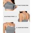 thumbnail image 3 of Women Scoop Neck Long Camisole Built-in Shelf Bra Tank Dress, 3 of 6