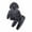 Dark Gray, variant on WIZUTIZ Winter Toddler Clothes Girl's 2 Piece Suit Sweatshirts Girls Soft Golden Velvet Hoodies Sweater Kids Long Sleeve Tops