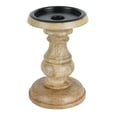 Wood Carved Pillar Candle Holder by Ashland®