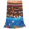 thumbnail image 2 of Bingfone Animals On Noah'S Ark2 Print Flannel Fleece Blanket Throw Blanket For Bed,Sofa,Couch,Travel,Camping(40"X30"), 2 of 9