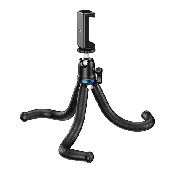 APEXEL APL-JJ10 Portable Vlogging Tripod Extendable Flexible Octopus Tripod Travel Tripod with Phone Holder for Smartphone DSLR Camera Compatible with GoPro Action Camera Max Load 3kg