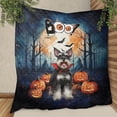 thumbnail image 3 of Happy Halloween Vampire Schnauzer BOO with Pumpkins Fun and Spooky Quilt Blanket Miniature Schnauzer Dog Lover Cozy Comforter Throw Blanket - 00018, 3 of 5