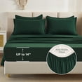 thumbnail image 2 of Juego de cama Litanika Queen, edredón verde esmeralda oscuro, 7 piezas, 2 of 4