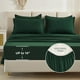thumbnail image 2 of Juego de cama Litanika Queen, edredón verde esmeralda oscuro, 7 piezas, 2 of 4