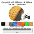 thumbnail image 3 of filamenti ABS 1.75 Mm Para Impresora 3D +/- Mm 1 Kg Carrete (2.2 Lb) Dorado Hugo Impresora 3D filamento Consumible, 3 of 9
