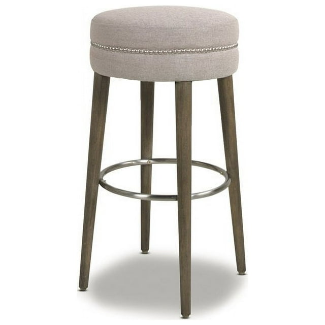 Jennifer Taylor Maison Vesper 30 Pouces Rond Backless Tabouret de Bar Pays Gris