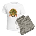 thumbnail image 5 of CafePress - Native Skull Headdress Pajamas - Women's Short Sleeve Print T-Shirt and Pants Light Cotton Pajama Set, 5 of 7