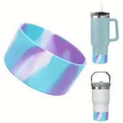 1pc Colorful Silicone Cup Boot For Stanley Quencher 40Oz/30Oz Tumbler With Handle & For IceFlow 20oz/30oz, Non-slip Water Bottle Bottom Protective Sleeve, Cup Accessories