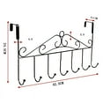 thumbnail image 4 of Door Hanger Hooks Over The Door Hook Rack Over The Door Hanger Door Hooks Over The Door Hook Rack Detachable 7 Hooks Door Hanger Organizer For Towels Handbags Coats Black, 4 of 8