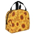 thumbnail image 2 of Easygdp Vintage Leopard Print Sunflower Bolsa Térmica Premium - Tela Oxford Impermeable, Gran Capacidad, Bolsillo Frontal, Unisex para Trabajo, Escuela, Actividades al Aire Libre y Picnics, 2 of 8