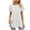 White, variant on Fesfesfes Loose Fitting Tops for Womens Casual Solid Color Round Neck Short Sleeve Tops Blouses Womens Casual Tops 12(XXL)