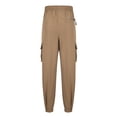 thumbnail image 3 of Autumn And Winter Mens Solid Color Work Pants Drawstring Leg Mouth Sticky Tape Pocket Casual Pants, 3 of 5