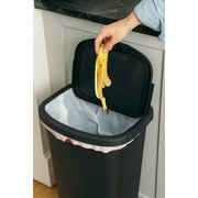 Mainstays Kitchen Trash Can, 11 Gallon Plastic Garbage Bin with Lift Top Lid, Black