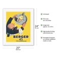 thumbnail image 2 of Berger 45 - Type Marseillais French Liquor - Vintage French Advertising Poster by Roland Ansieau c.1935 - Fine Art Rolled Canvas Print 16in x 20in, 2 of 4