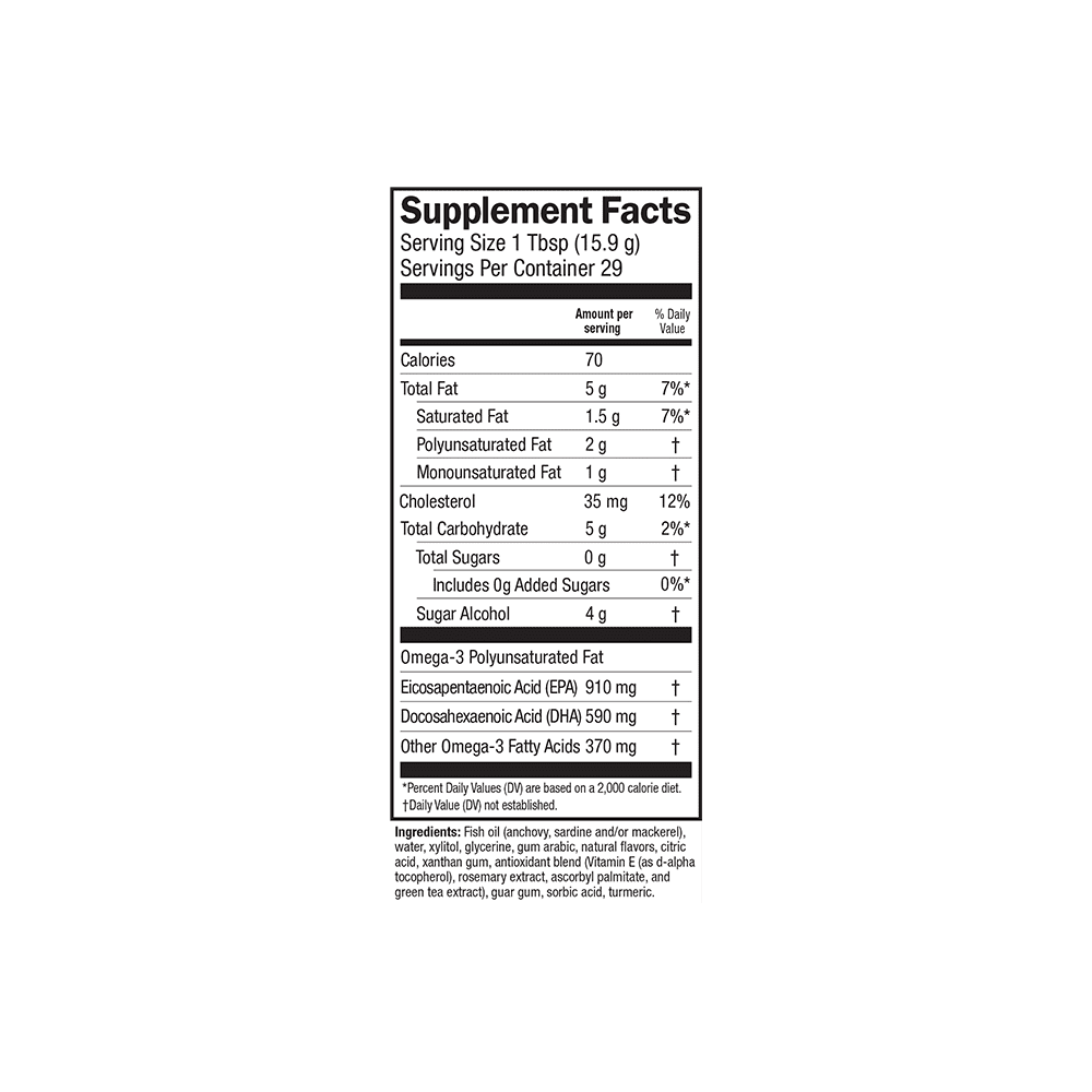 Barlean's Key Lime Pie Seriously Delicious High Potency Omega-3 Fish Oil - EPA/DHA for Brain, Heart, Joint, & Immune Health - All-Natural Fruit Flavor, Non-GMO, Gluten Free - 16 oz